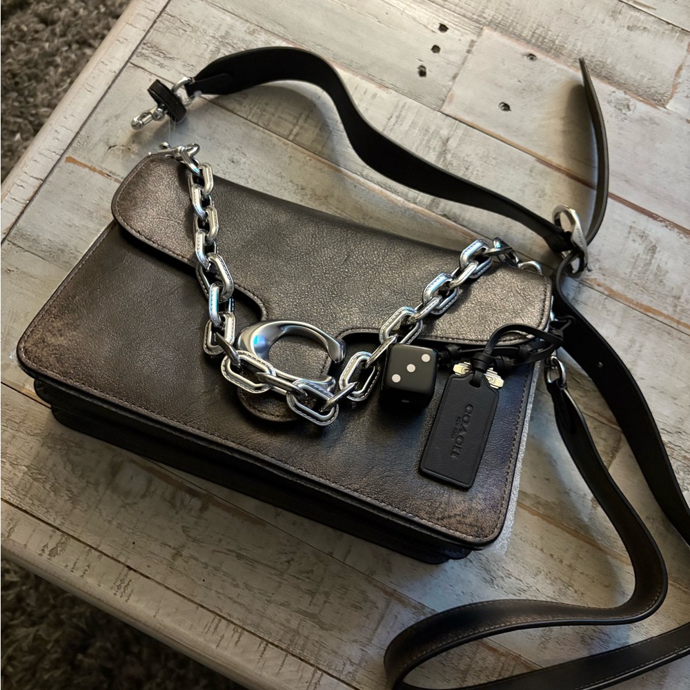 Coach Tabby loved leather Crossbody Bag with Chain